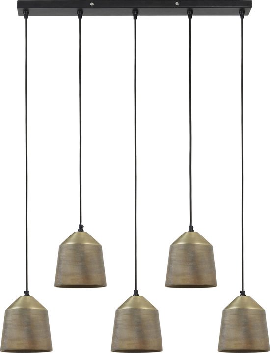 Light & Living Hanglamp Lilou - Antiek Brons - 75x16x110cm - 5L - Modern - Hanglampen Eetkamer, Slaapkamer, Woonkamer