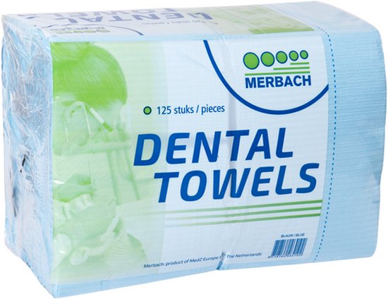 Merbach dental towel groen- 2 x 500 stuks voordeelverpakking