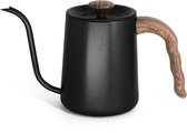 House of Husk Slow Coffee Ketel - Pour Over Kettle - Gooseneck kettle - Heet Water Ketel - Coffeemaker - RVS - Cafetière - 600 ml - Zwart