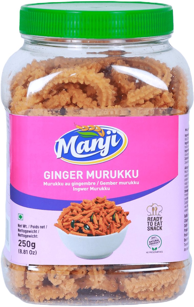 Manji - Gember Murukku - Indiase Snack - 3x 250 g