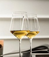 Sierlijke witte en rode wijnglazen LIDA - mooie middelmaat 450 ml - ook voor rosé - Bohemia Crystal wijnglas - set 6 stuks