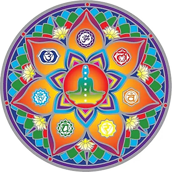 Yogi & Yogini - Raamsticker - Lotus Chakra - Mandala
