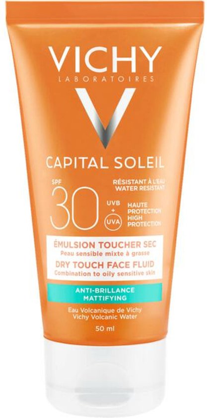 Vichy Capital Soleil SPF30 Dry Touch Zonnecrème Gemengde tot Vette Huid - Gelaat 50ml