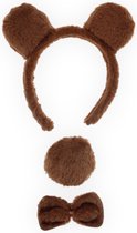 Ensemble de déguisement ours mignon – Complet avec nœud papillon, diadème avec oreilles et queue.