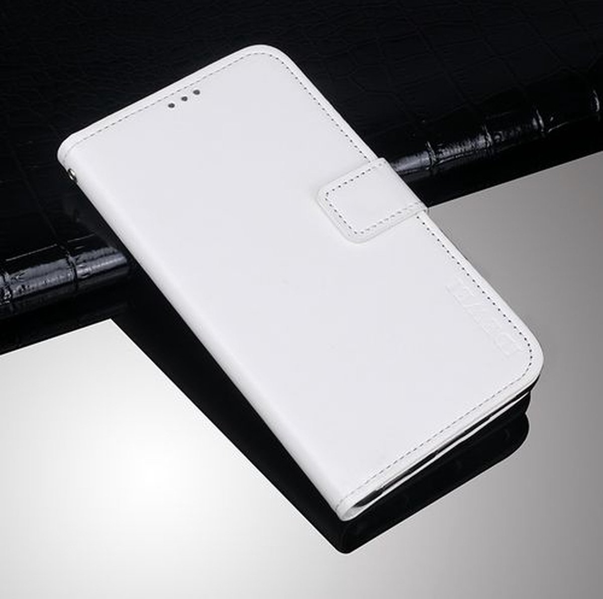 Bookcase Wit Geschikt voor: Apple iPhone X / XS- portemonnee hoesje - ZT Accessoires