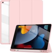 Geschikt voor iPad 6/5 Hoes - 6e/5e Generatie - 9.7 Inch - 2017/2018 - Solidenz Hybrid Case - Cover Met Autowake - Hoesje Met Pencil Houder - Ook geschikt voor iPad Air 2/Air 1 Hoes - Roze