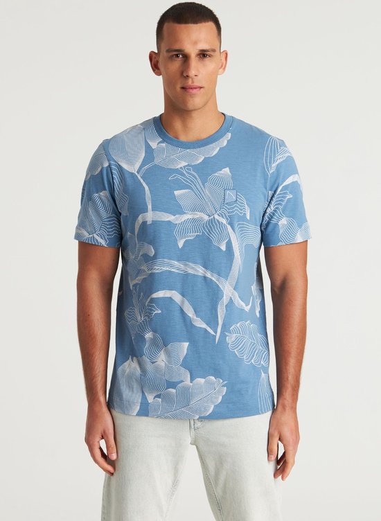 Chasin' T-shirt T-shirt afdrukken Botany Blauw Maat XL