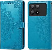 iMoshion Hoesje Geschikt voor Xiaomi Poco X6 Pro Hoesje Met Pasjeshouder - iMoshion Mandala Bookcase - Turquoise