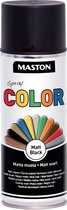 Maston Color Spuitlak - Mat - Zwart - Decoratieve Spuitverf - 400 ml
