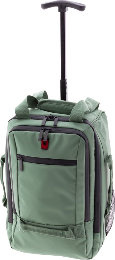 Foto: Gladiator polar kleine handbagage laptop rugzak trolley 40 cm 14 inch groen