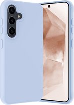 Hoesje Geschikt voor Samsung A55 Hoesje Siliconen Cover Case - Hoes Geschikt voor Samsung Galaxy A55 Hoes Back Case - Lichtblauw