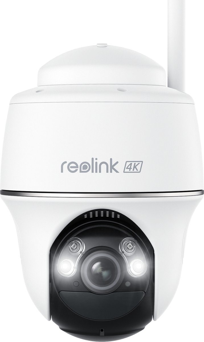 Reolink 4K Beveiligingscamera draadloos buiten op batterij, Pan- en kantelfunctie, Detectie van personen/voertuigen/dieren, Nachtzicht in kleur