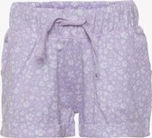 TwoDay meisjes short met bloemetjes lila - Maat 98/104