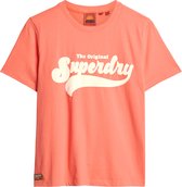 T-shirt Femme Superdry STUDIOS SLUB EMB VEE TEE - Taille XL