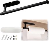 Bol.com Waledano® Wandkeukenrolhouder - Handdoekrek - Papieren handdoekhouder met lijm en schroeven - zelfklevende keukenpapierh... aanbieding