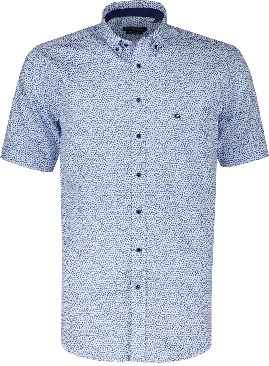 Giordano Overhemd - Modern Fit - Blauw - 3XL Grote Maten