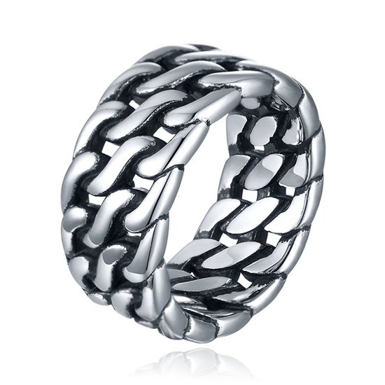 Mende Neck Rings Mendes Heren Ring- Dual Cuban Silver-19mm | bol