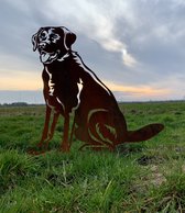Metalen Hond - De labrador - Cortenstalen tuindecoratie - tuin decoratie