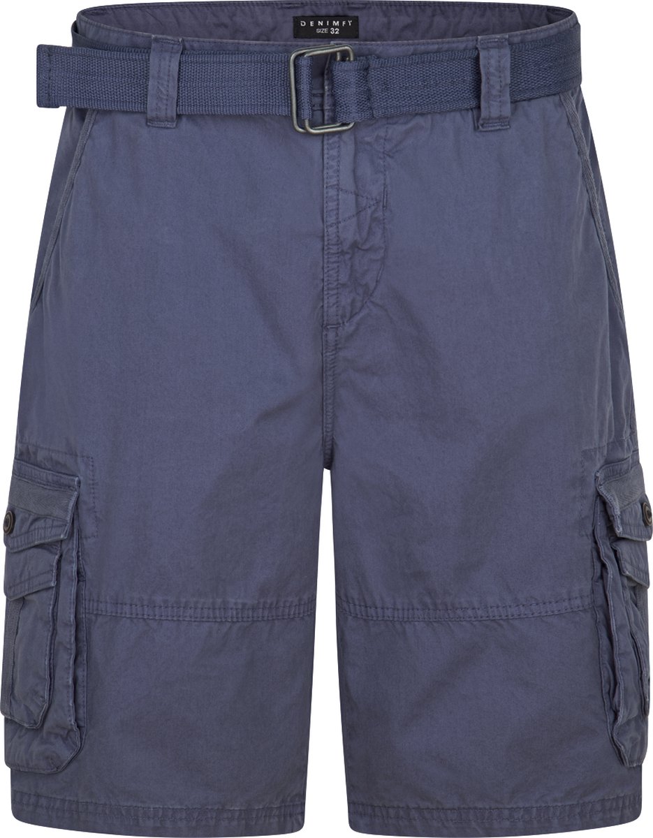 DENIMFY Heren Short DFUlli regular/straight Blauw Volwassenen Cargo shorts / korte broek