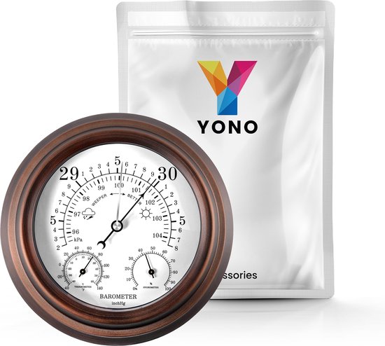 TEMPO thermo-hygrometer 110 mm - Messing - Barigo