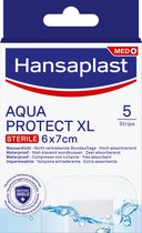 Hansaplast Aqua Protect XL Pleisters - Waterproof Wondpleisters - Wondverzorging - Grote Pleisters - Eilandpleister 6x7 cm - 5 Stuks