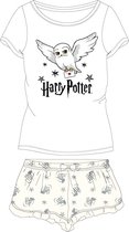 Harry Potter shortama/pyjama Hedwig katoen wit/cream maat 134/140