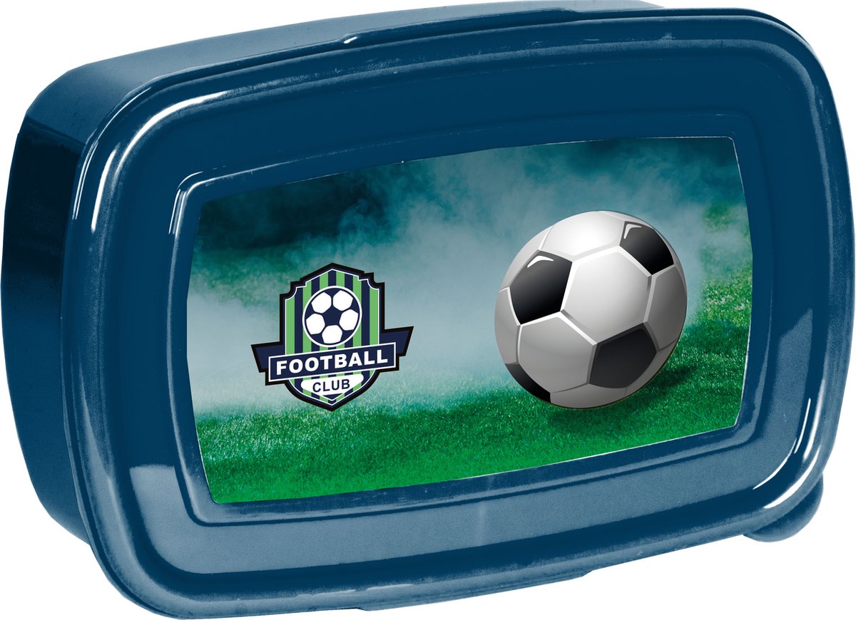 Paso broodtrommel – lunchbox – 18,5x13x6cm - voetbal