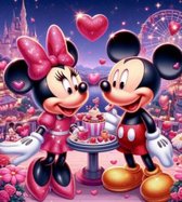 Diamond painting Mickey en Minnie 40x40 ronde steentjes