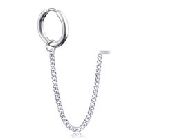 Plux Fashion Holder Hoops Oorbellen - Zilver - 12mm - Stainless Steel - Heren - Dames - Zilveren Oorbellen - Hoops Earrings - HipHop Oorbellen - Oortjes Houder - Earbuds Holder - Sieraden Cadeau - Luxe Style - Duurzame Kwaliteit - Moederdag Cadeau