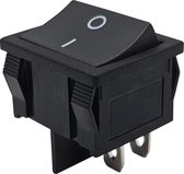 ProRide® Wipschakelaar ON-OFF KCD5-202 - 2 Polig - 250V/6A - Zwart zonder controlelampje