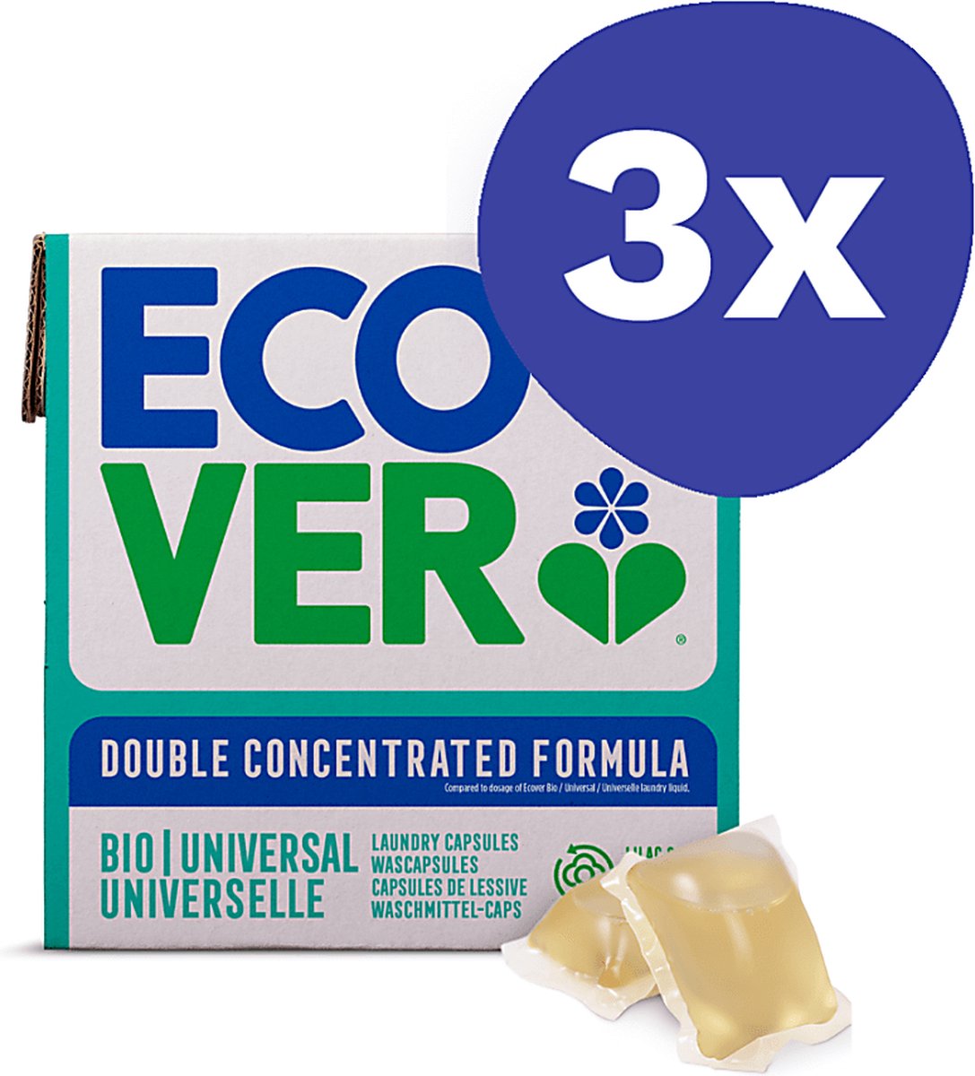 Goedkoopste Ecover Wascapsules (3x 34 pods