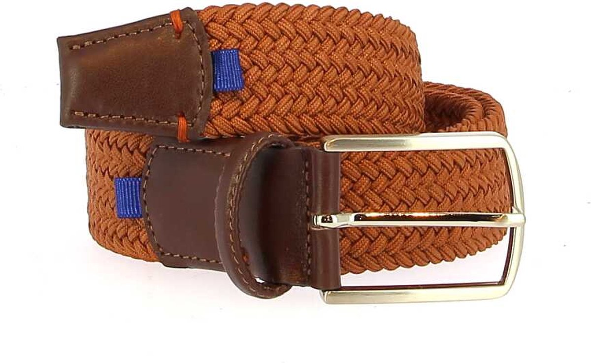 CL Blue Line Stretch Riem - Donker cognac