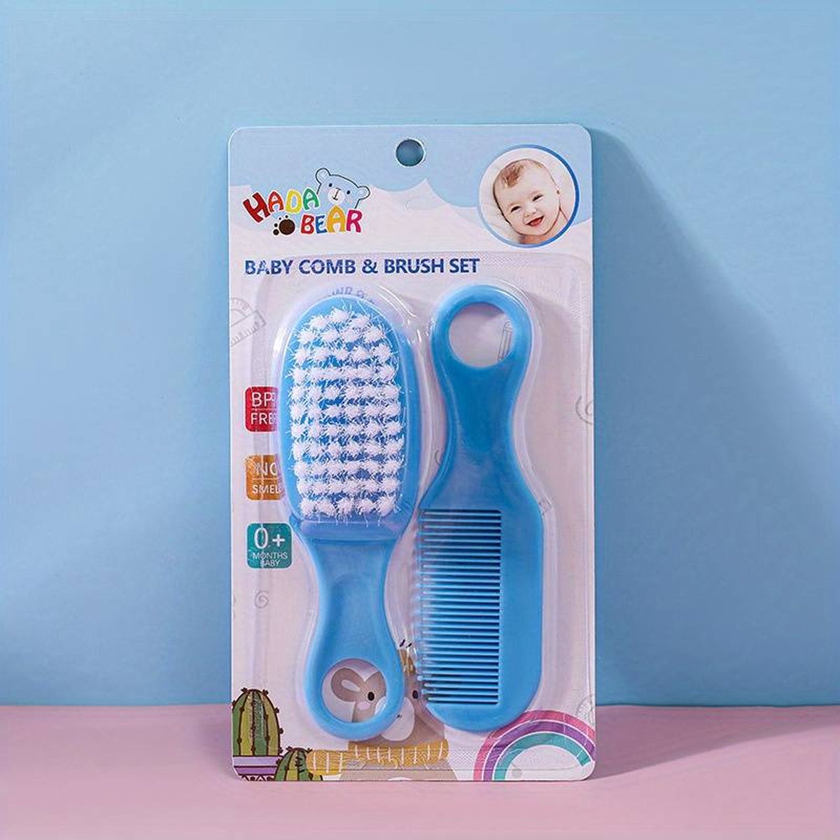 Goedkoopste Babyborstel / Babykam / Baby haarverzorging / Blauw / Kraamcadeau / Babyhaartjes kammen