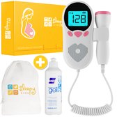 Doppler professionnel SleepyKids | Moniteur cardiaque bébé | Comprend un gel à ultrasons, des piles, des bouchons d'oreille et une pochette de rangement | cadeau enceinte | Douche de bébé