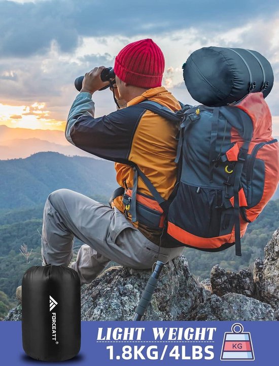 Slaapzak winter -7 °C tot 20 °C (18 kg ~ 24 kg/210 x 80 cm) mummieslaapzak licht 4 seizoenen waterafstotend - voor rugzakreizen kamperen hiking Slaapzak — afbeelding 4