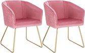 Rootz Velvet Dining Chair - Elegante stoel - Comfortabel zitten - Ergonomisch ontwerp, stijlvolle veelzijdigheid, duurzame constructie - 43 cm x 41 cm x 76,5 cm