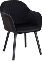 Rootz Ergonomische Fluwelen Eetkamerstoel - Comfortabele zitting - Stijlvolle stoel - Schuim met hoge dichtheid - Lendensteun - Duurzame constructie - 81 cm x 40 cm x 42 cm