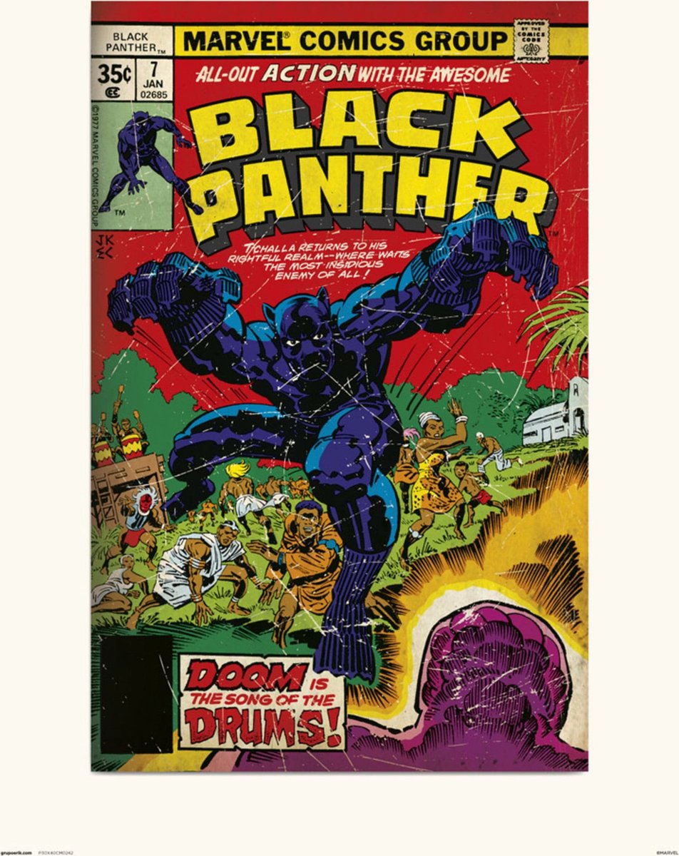 Grupo Erik Kunstdruk Marvel Black Panther 7 30x40cm Divers