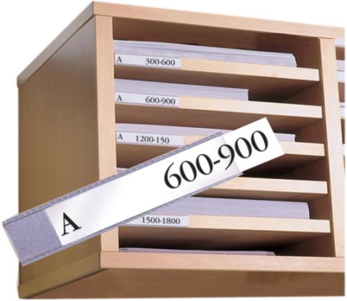 3L - Shelving label holders- 20 x 150mm - wit- zelfklevend - 10 stuk