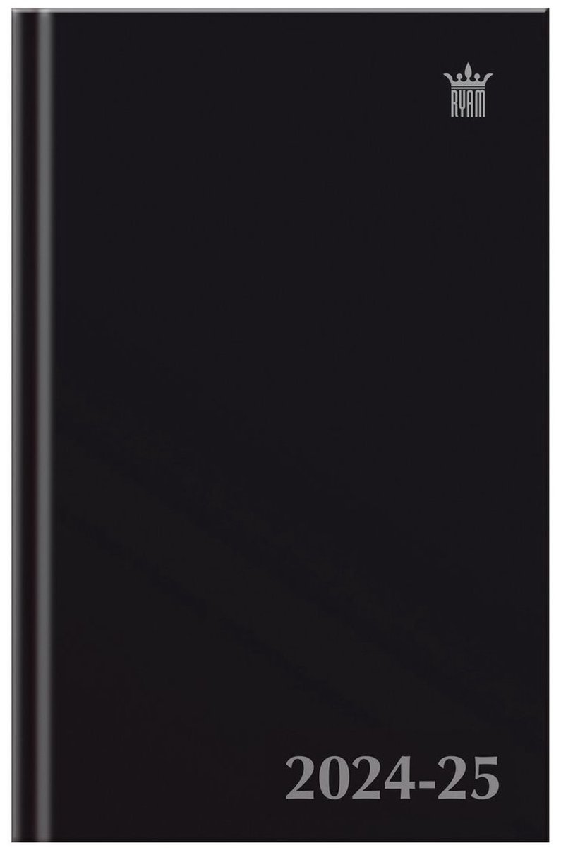 Ryam - Studie agenda Uni - 2024-2025 - A5 - Zwart - 1 Week op 2 pagina's - Hardcover op Prijzenvolger.com
