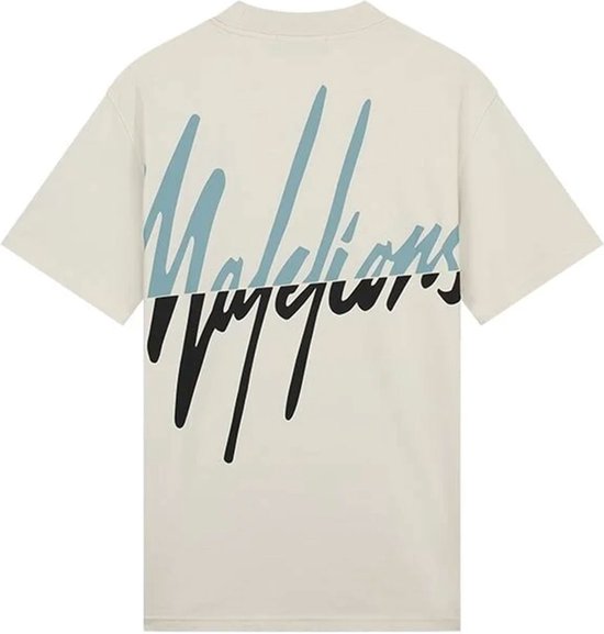 Malelions Split T-shirt gebroken wit / offwhite, M