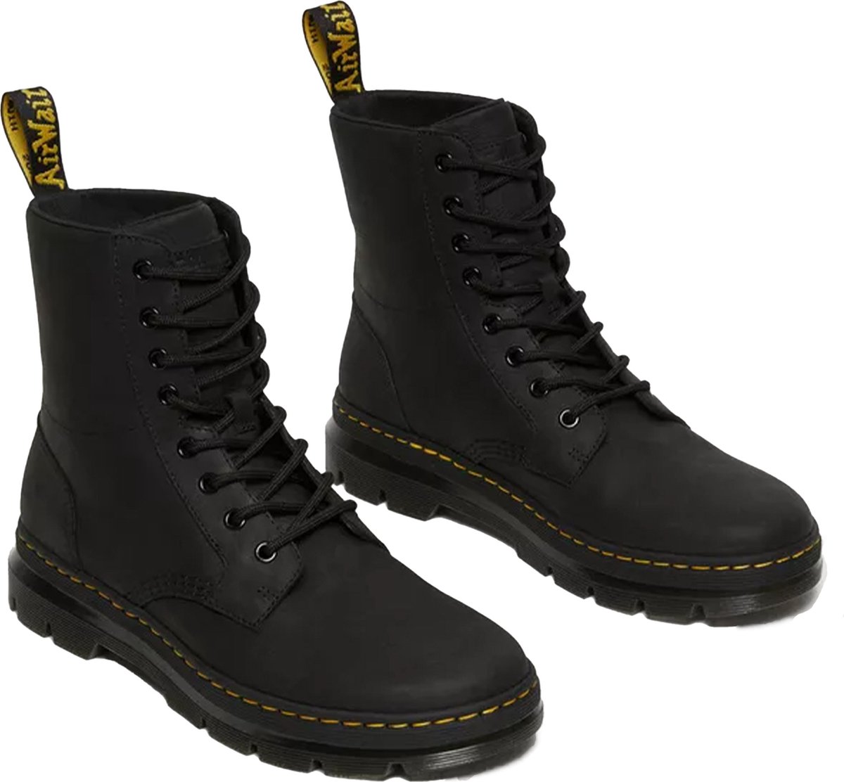 Dr. Martens COMBS LEATHER WYOMING Heren sneakersHeren veterschoenVrije tijd half-hoog Zwart