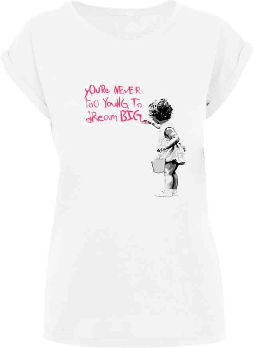 Merchcode - Dream Big Dames T-shirt - XS - Wit