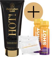 Australian Gold - Hot! Noir + 2 Vos Sun Shots + 2 Lingettes Rafraîchissantes