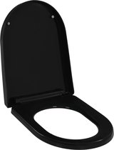 vidaXL Siège de toilette à fermeture amortie avec design à dégagement rapide noir