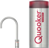 kokendwaterkraan Quooker Nordic Round - bec pivotant - Réservoir Combi+ - Eau chaude / bouillante - Acier inoxydable