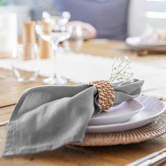 i-Sure Lot de 4 serviettes de table en tissu : : Cuisine