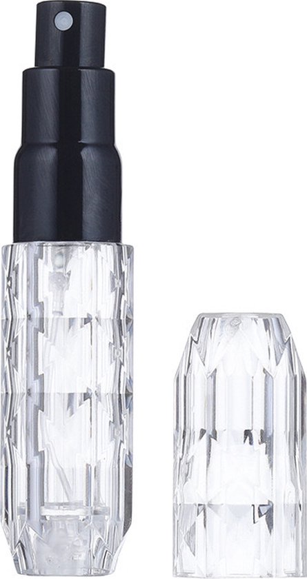 Foto: T o m parfumverstuiver 1 parfumvuller 5 ml crystal zwart parfumvuller navulbaar verstuiver flesje leeg draagbare mini navulbare spray navulling parfum flesje hervulbare parfumfles travel size