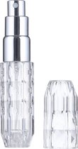 T.O.M. Parfumverstuiver-Parfum Refill Fles 5 ML - Crystal/Zilver- Parfum verstuiver navulbaar - Verstuiver flesje leeg - Draagbare Mini navulbare Spray - Navulling Parfum flesje - Hervulbare Parfumfles - Travel Size