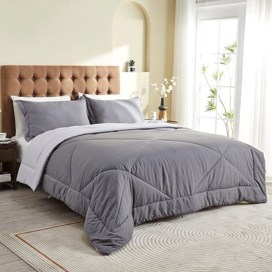 BEDSURE Dekbed, 200 x 200 cm, omkeerbaar dekbed voor het hele jaar